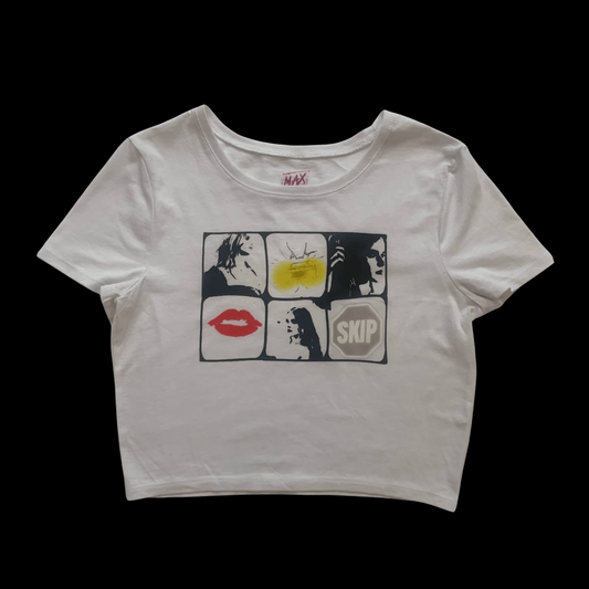 Marlo Grid Cropped Tee
